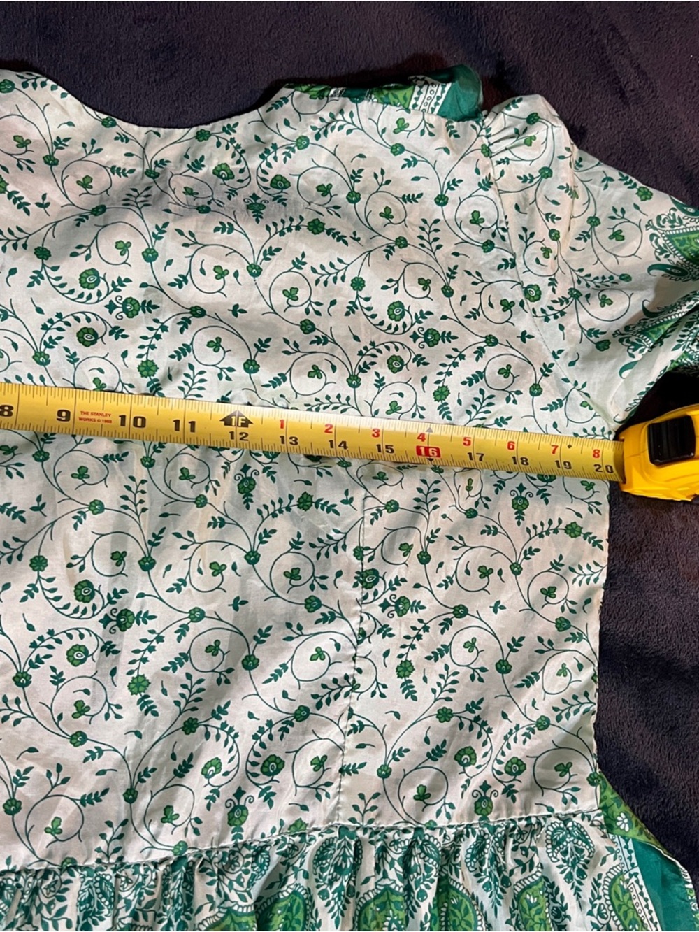 Vintage Wms Handmade Silk Satin Floral Paisley Pleated Festival Maxi Dress L - Picture 10 of 14
